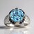 Bague en argent et Topaze bleu ciel (Remy Rotenier)