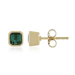 9K Benedito Green Tourmaline Gold Earrings