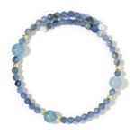 Stalen armband met Nepal Kyanieten (Riya)