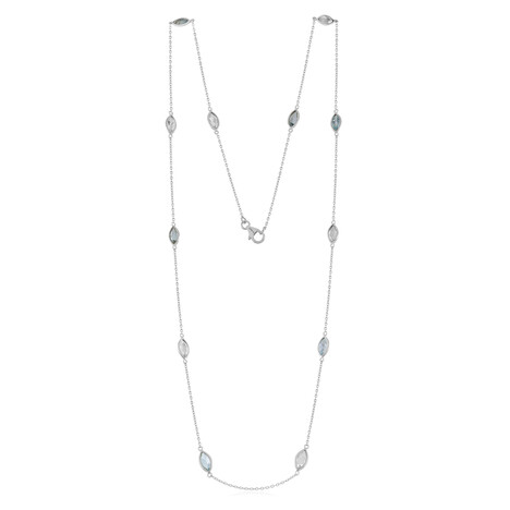 Collier en argent et Topaze bleu ciel