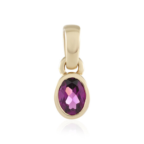 Pendentif en or et Grenat magenta