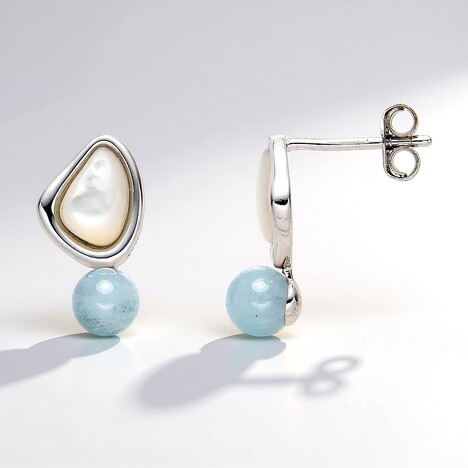 Orecchini in argento con Madreperla