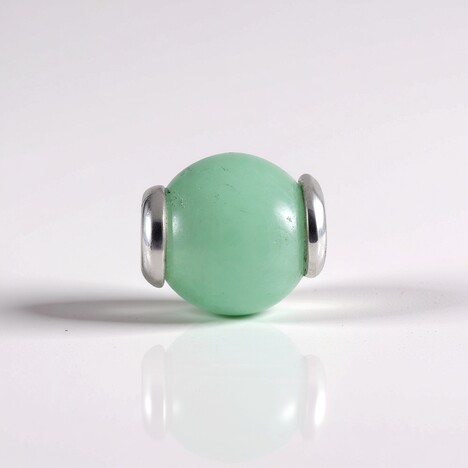 Ciondolo in argento con Angelite Verde (MONOSONO COLLECTION)