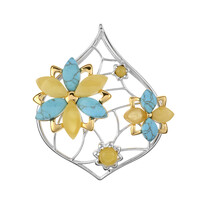 Pendentif en argent et Turquoise