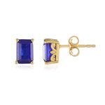 Cobalt Spinel Silver Earrings (Gems en Vogue)