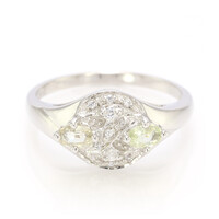 Bague en argent et Tourmaline cuprifère