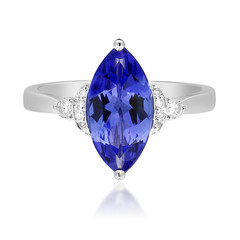 Gouden ring met een Onverhitte Tanzaniet (CIRARI)