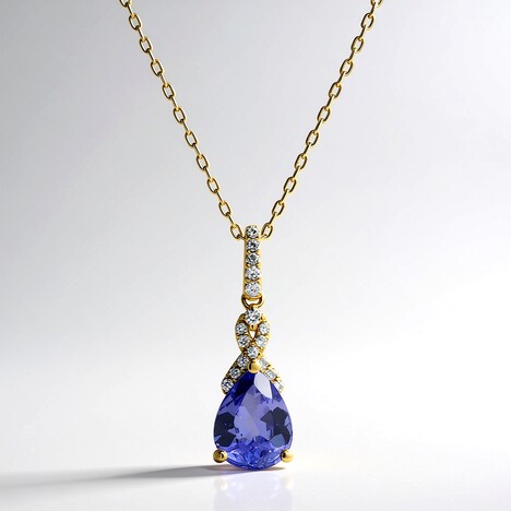 Collana in oro con Tanzanite AAA (CIRARI)