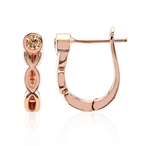 Pendientes en oro con Diamante rosa de Francia de Argyle SI1 (Annette)