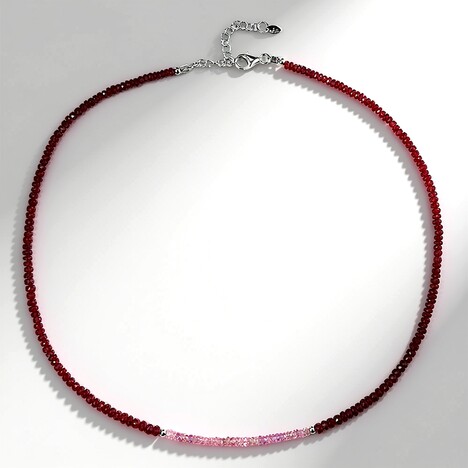 Collana in argento con Rubino del Madagascar