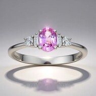 Gouden ring met een roze saffier (CIRARI)