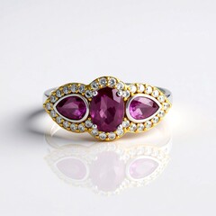 Anello in argento con Fluorite Rosa (Dallas Prince Designs)