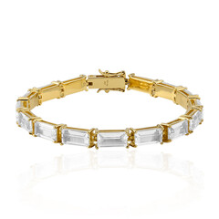 Zilveren armband met witte topaasstenen