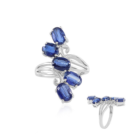 Zilveren ring met kyanieten