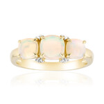 Brasilianischer Weißer Opal-Goldring