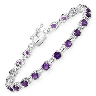 Sambia-Amethyst-Silberarmband