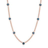 Londonblauer Topas-Silbercollier (Adela Silber)