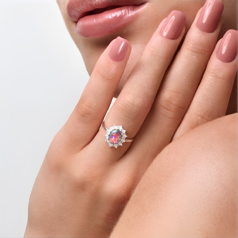 Anello in argento con Opale Mezezo