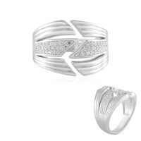 Zilveren ring met zirkonen (de Melo)