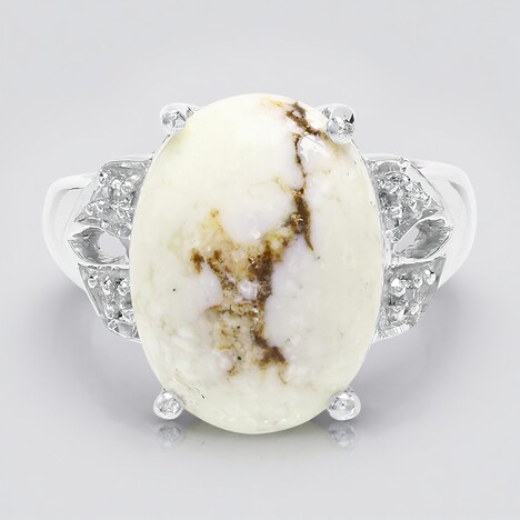 Anello in argento con Magnesite