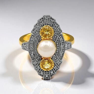 Anillo en plata con Perla Freshwater
