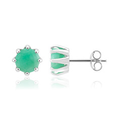 Brazilian Emerald Silver Earrings