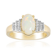 Bague en or et Opale blanche du Brésil