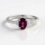 Magenta Garnet Silver Ring