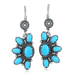 Pendientes en plata con Turquesa bella durmiente (Desert Chic)