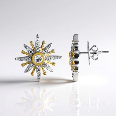 Orecchini in argento con Topazio Bianco (Dallas Prince Designs)