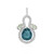 Ciondolo in argento con Fluorite Blu Caraibico