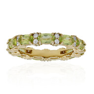 Zilveren ring met Birmese Peridoots