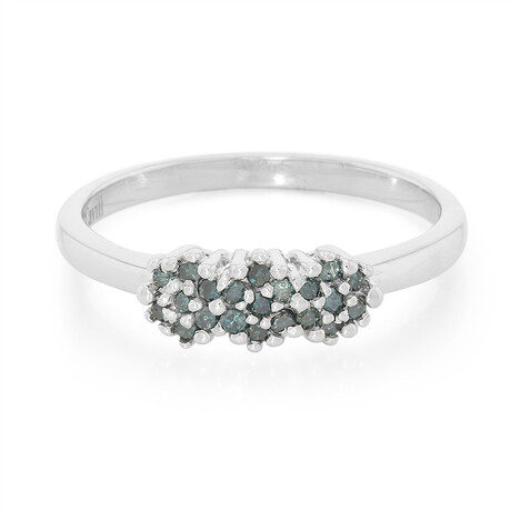 Bague en argent et Diamant fantaisie