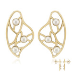 Orecchini in argento con Perla d'Acqua Dolce Bianca (TPC)