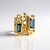 Anello in argento con Topazio Blu Londra (Ornaments by de Melo)