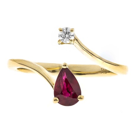 Anillo en oro con Rubí de Mozambique AAA