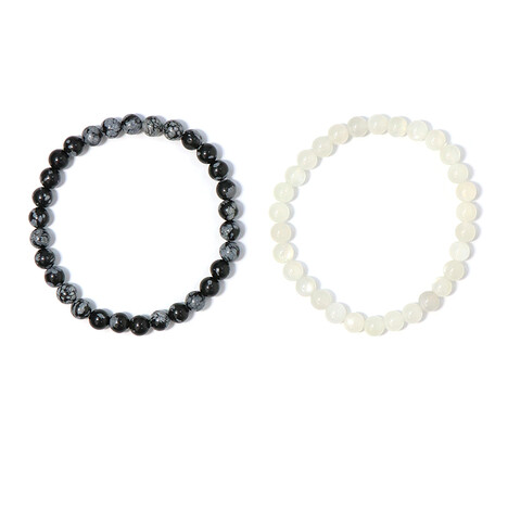 Armband met witte maanstenen