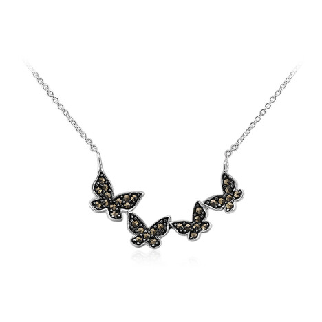 Zilveren halsketting met marcasieten