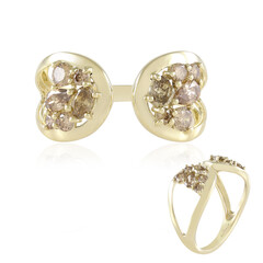 Gouden ring met I2 Champagne Diamanten (de Melo Gold)