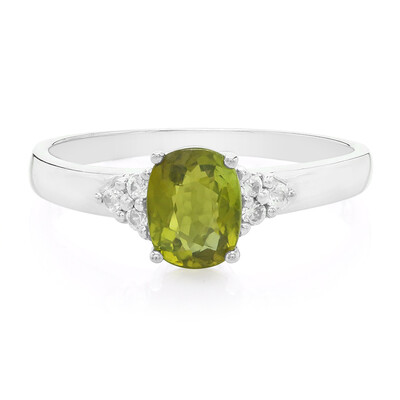 Bague en argent et Tourmaline cuprifère