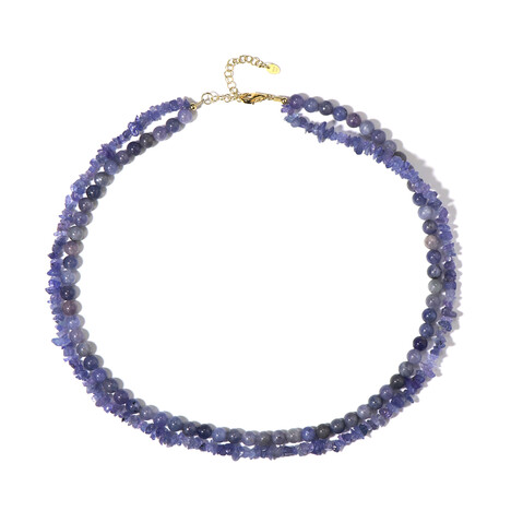 Tansanit-Silberhalskette