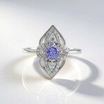 Anello in argento con Tanzanite (non riscaldata)