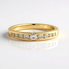 Anello in argento con Diamante Champagne I2 (de Melo)