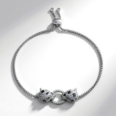 Bracciale in argento con Zaffiro Nero (Adela Silber)
