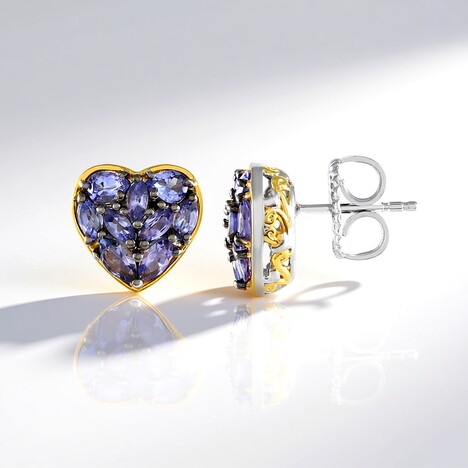 Orecchini in argento con Tanzanite (Gems en Vogue)
