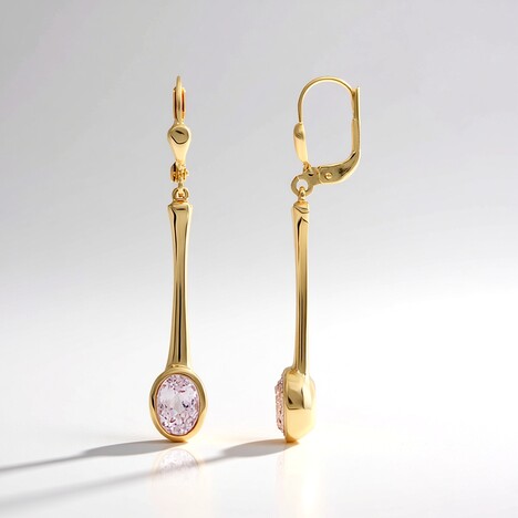 Orecchini in oro con Kunzite Brasiliana (CUSTODANA)