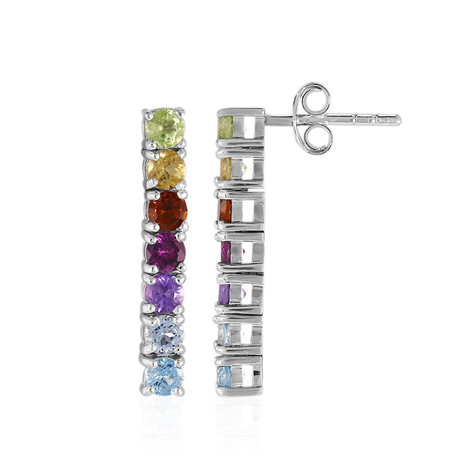 Orecchini in argento con Peridoto della Birmania