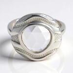 Anello in argento con Topazio Bianco (MONOSONO COLLECTION)