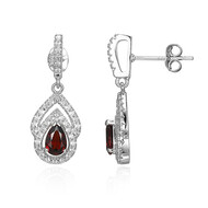 Pendientes en plata con Granate de Mozambique
