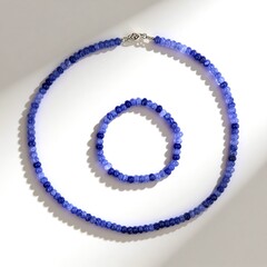 Parure in argento con Quarzo Blu Royal